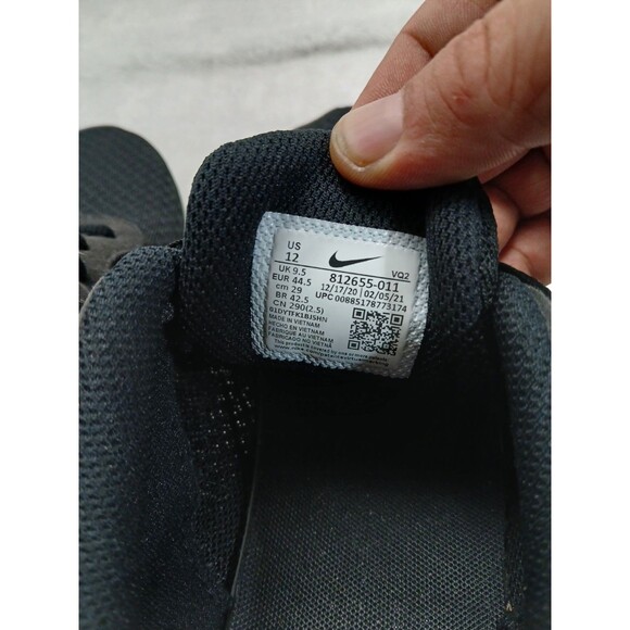 Nike Tanjun Black White Size 12 Women Running Shoes 812655-011 Sneakers Athletic - Picture 10 of 10